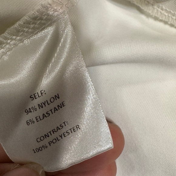 ELAINE KIM Women White Flare Leggings Pants Elastic Waist Stretchy‎ Casual - Picture 5 of 6